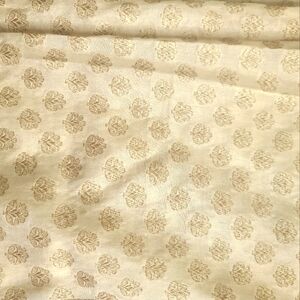 Cream Saree with Blue Border